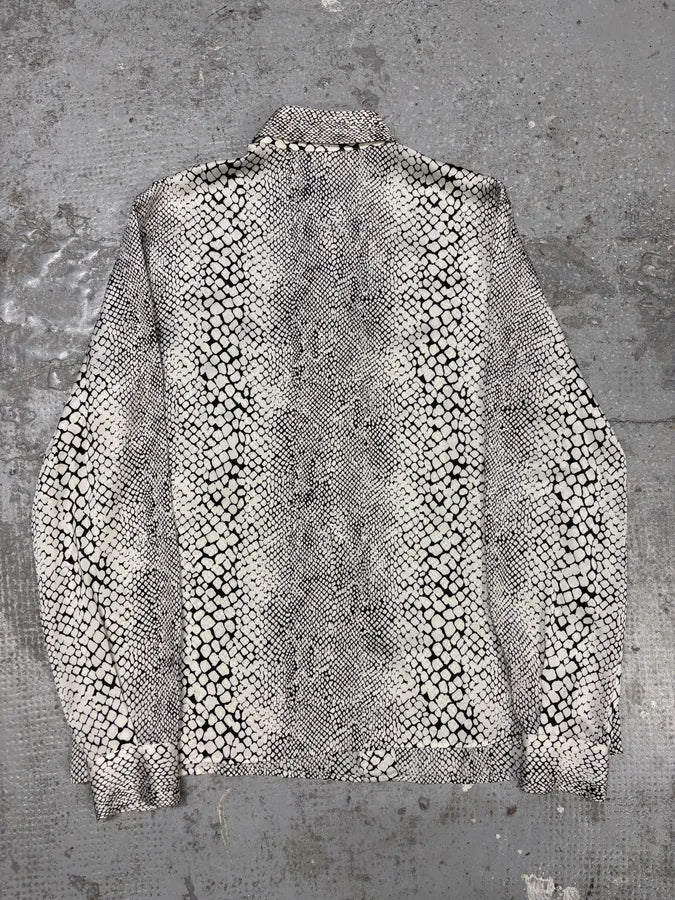 2000s Gianfranco Ferré White Reptile Exotic Shirt VEtqAqa 5