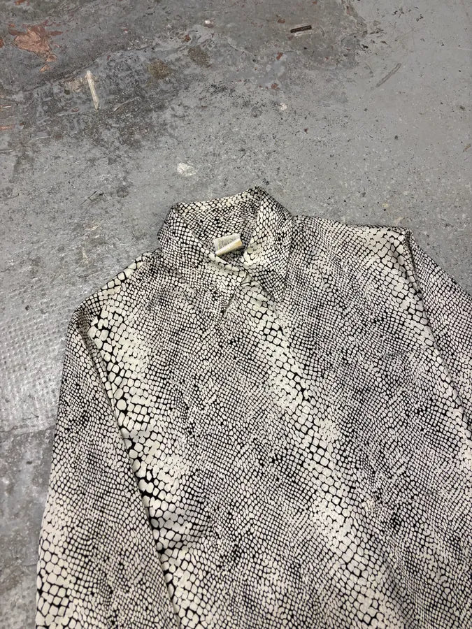 2000s Gianfranco Ferré White Reptile Exotic Shirt VEtqAqa 4