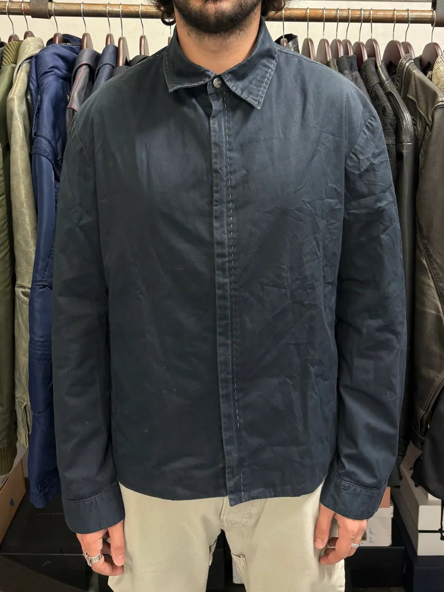 2000s Gianfranco Ferré Buttoned Navy Minimalist Jacket hETufhR 1