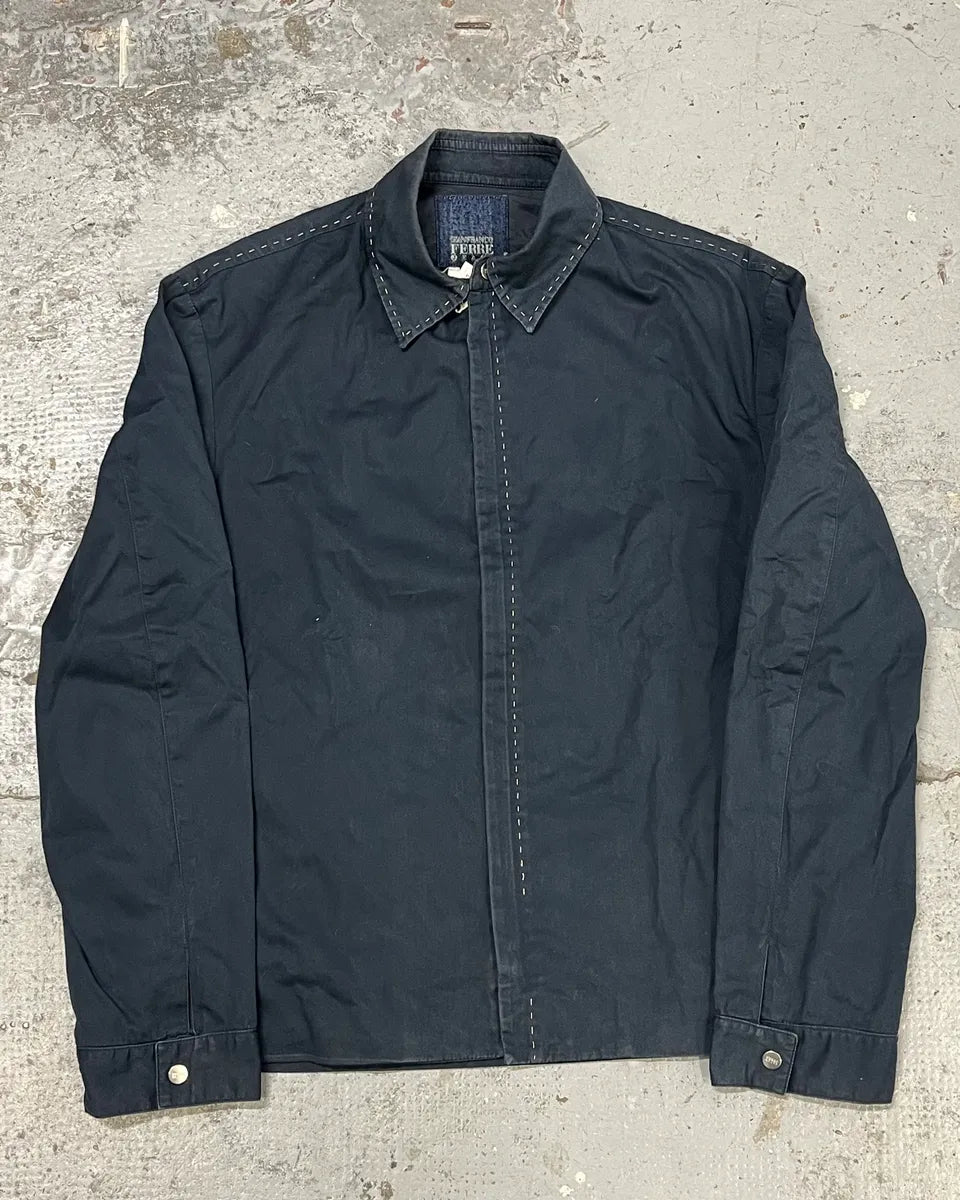 2000s Gianfranco Ferré Buttoned Navy Minimalist Jacket hETufhR 0