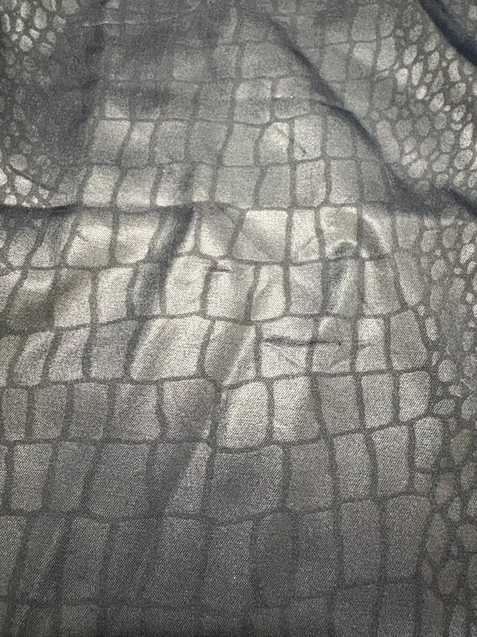 2000s Gianfranco Ferre Black Crocodile Effect Obscure Pants CTNZZvi 7