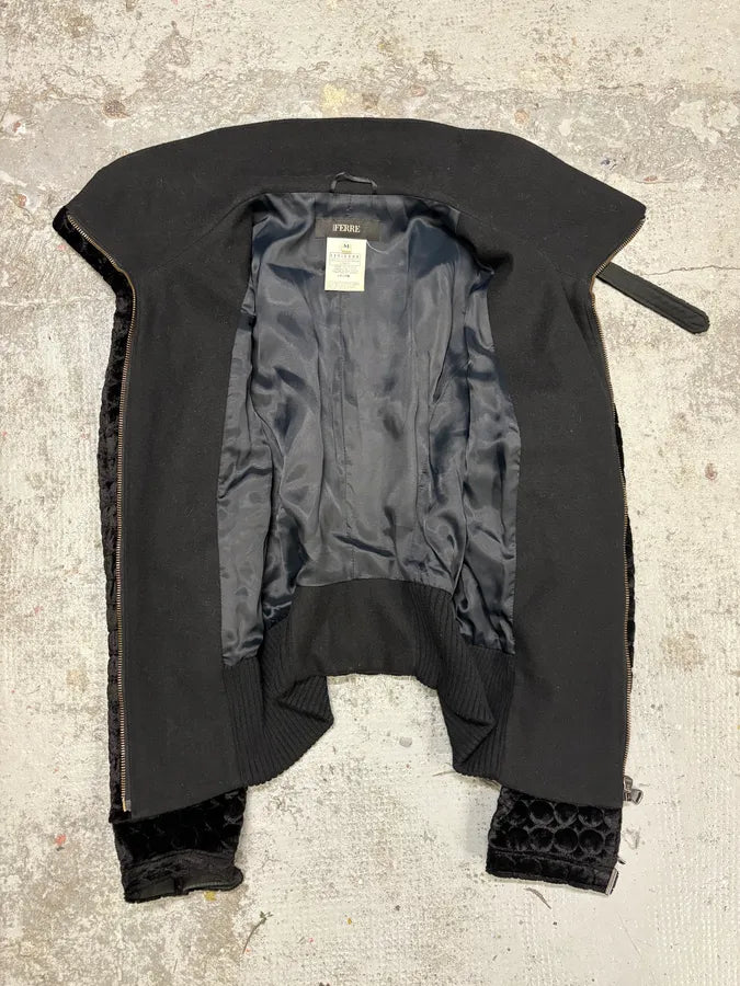 2000s Gianfranco Ferre Black Light Fur Zip-up Jacket ojJRbMv 6