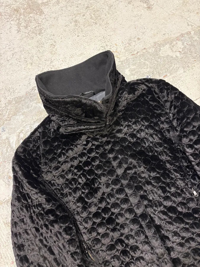 2000s Gianfranco Ferre Black Light Fur Zip-up Jacket ojJRbMv 4