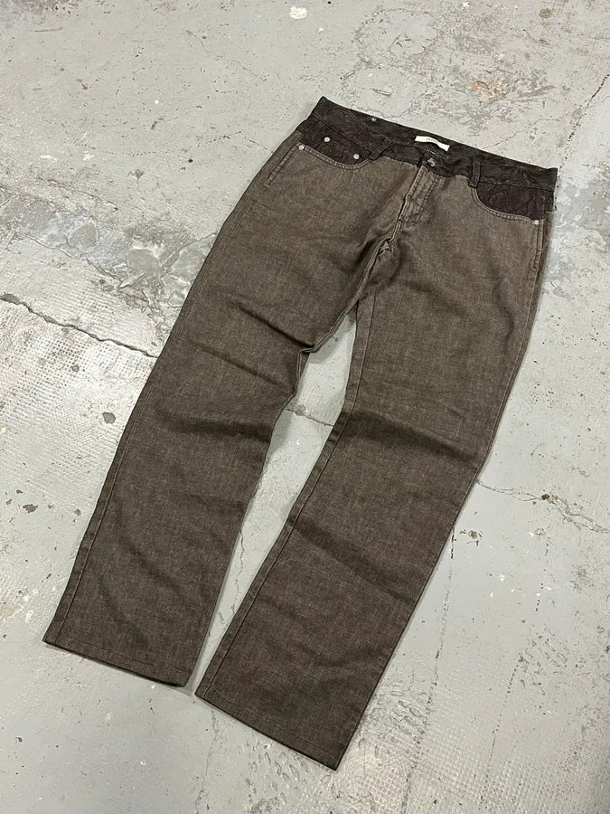 2000s Gianfranco Ferre Brown Pants vEOdWAs 4