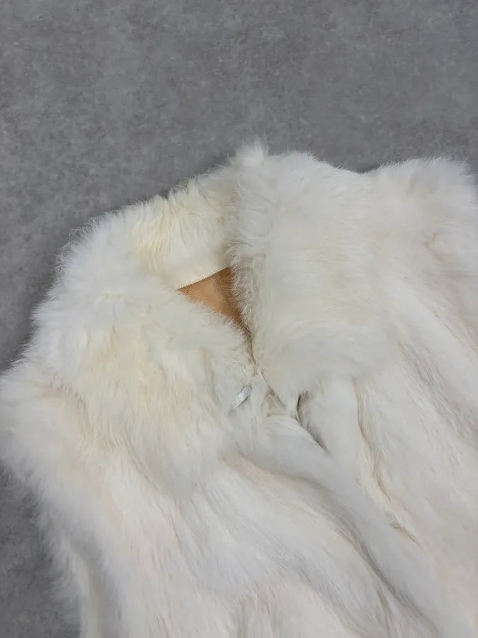 2000s Gianfranco Ferre White Fur Vest NuGoRce 4