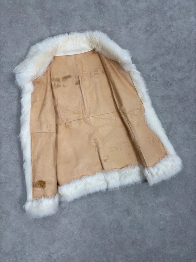 2000s Gianfranco Ferre White Fur Vest NuGoRce 6