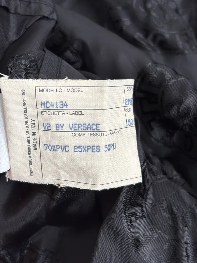 2000s Gianni Versace Black Classy Premium Belted Trench Coat eXuuLqG 11