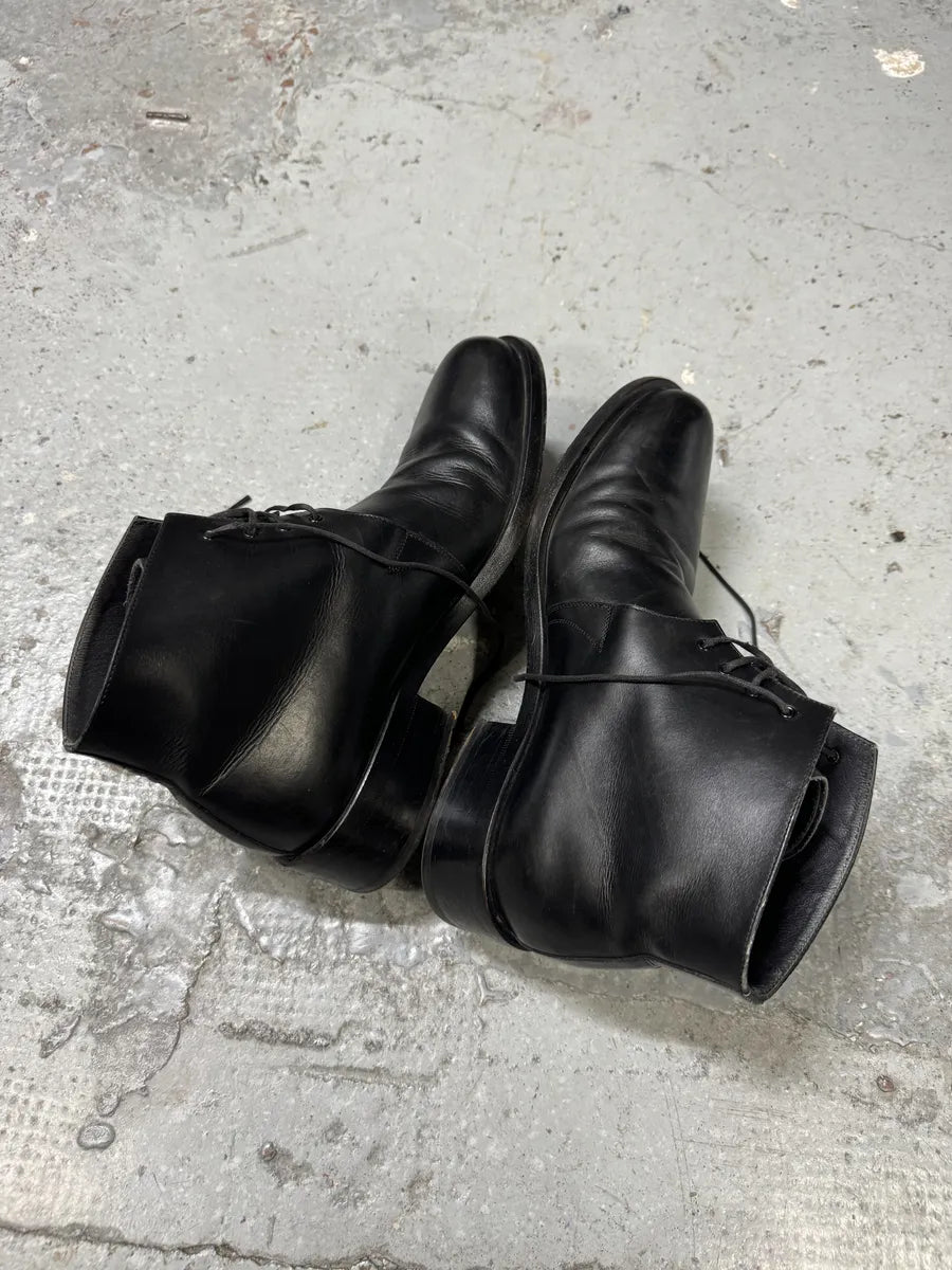 2000s Gianni Versace Black Leather Boots AVxViva 3