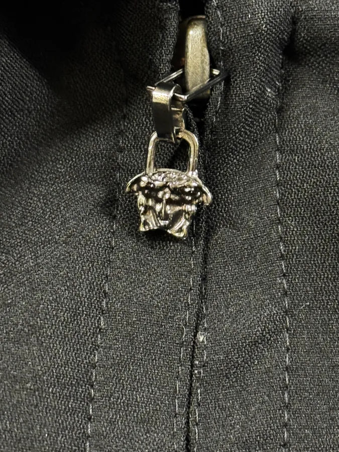 2000s Gianni Versace Black Minimalist Jacket XdGLuqu 7