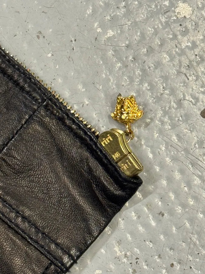 2000s Gianni Versace Black Premium Leather Jacket hBHPAQd 9