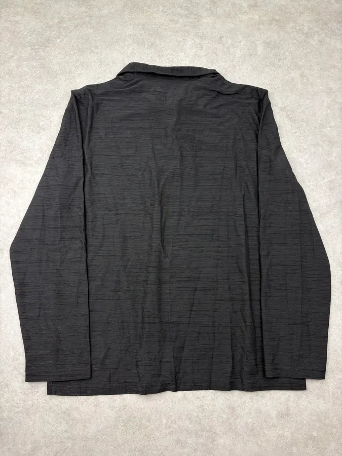1990s Gianni Versace Black Striped Mafia Polo TNNaSKG 5