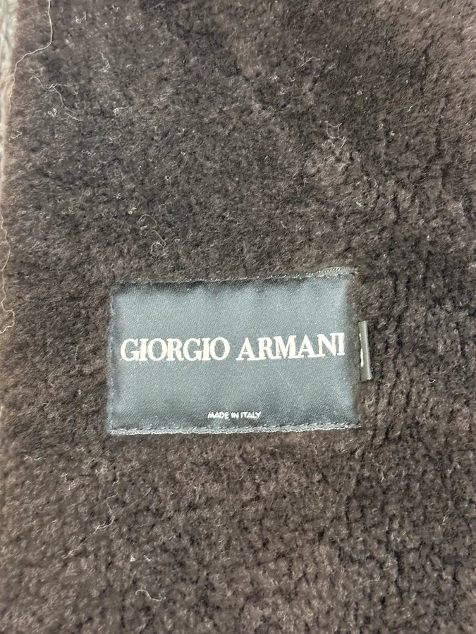 2000s Giorgio Armani Black Crocodile Embossed Leather Jacket RFmsRbx 11