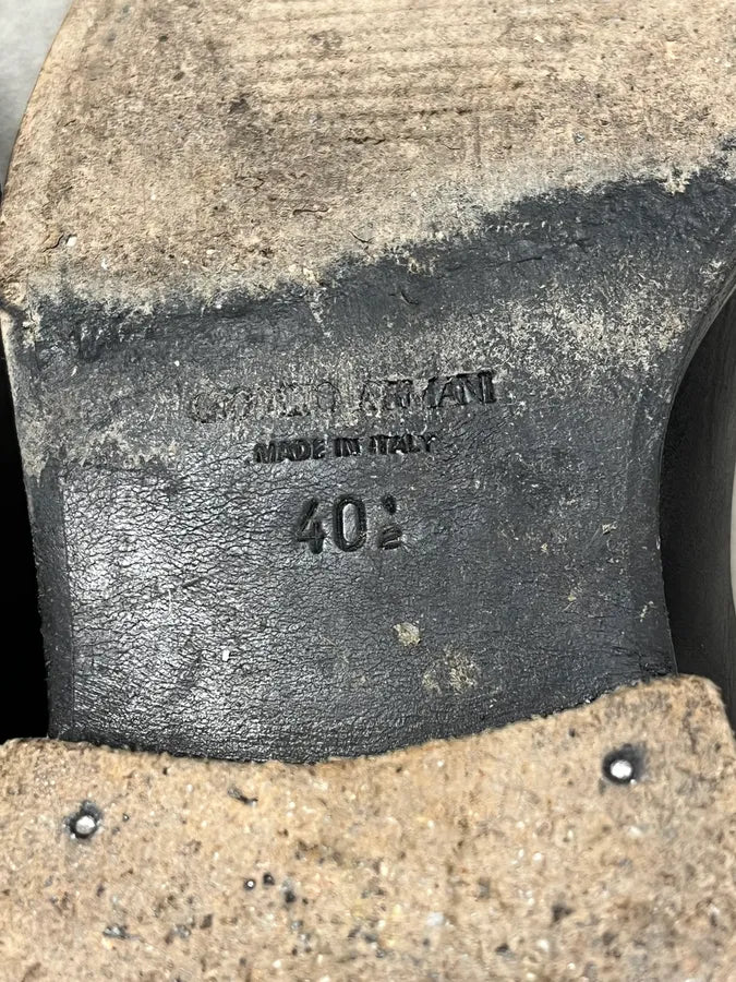 2000s Giorgio Armani Black Leather Ankle Boots ZXdtRJK 9