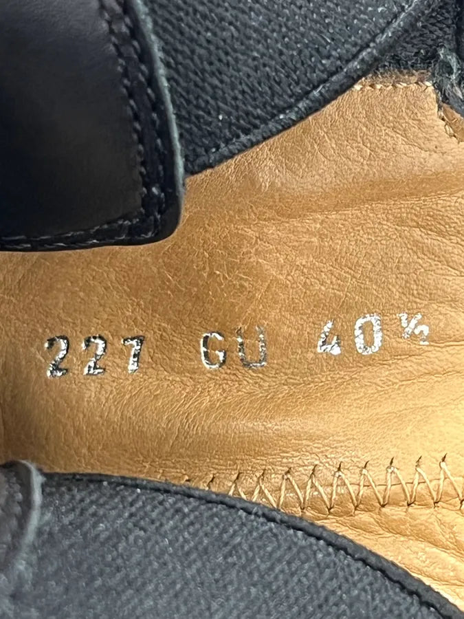 2000s Giorgio Armani Black Leather Ankle Boots ZXdtRJK 7