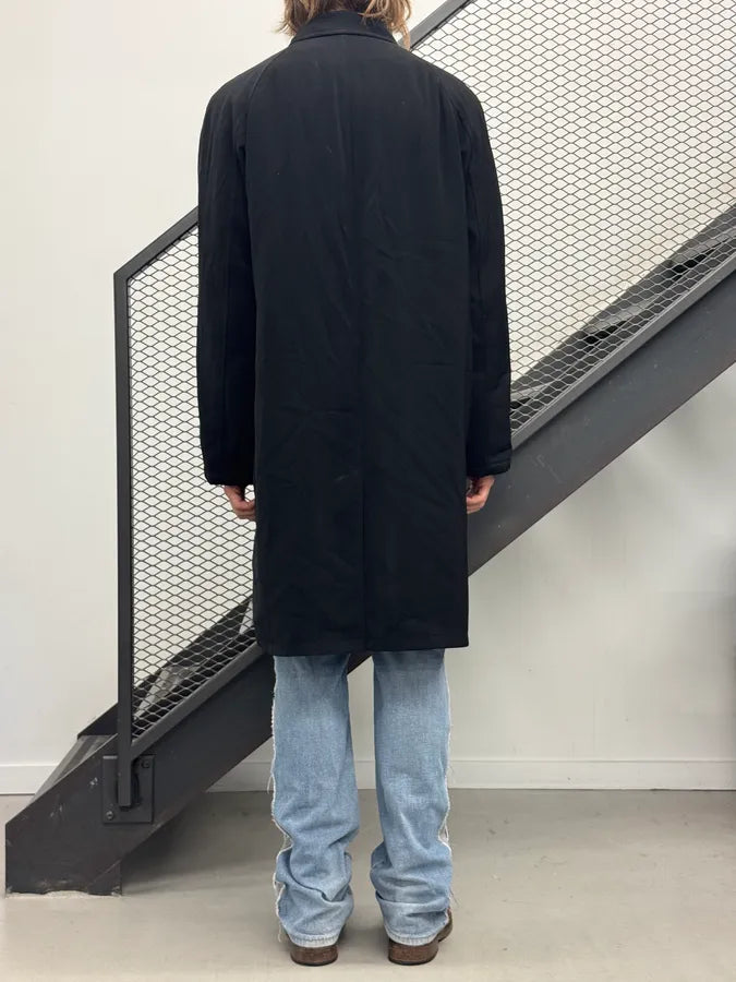 2000s Giorgio Armani Black Long Buttoned Coat ntnrwdL 1