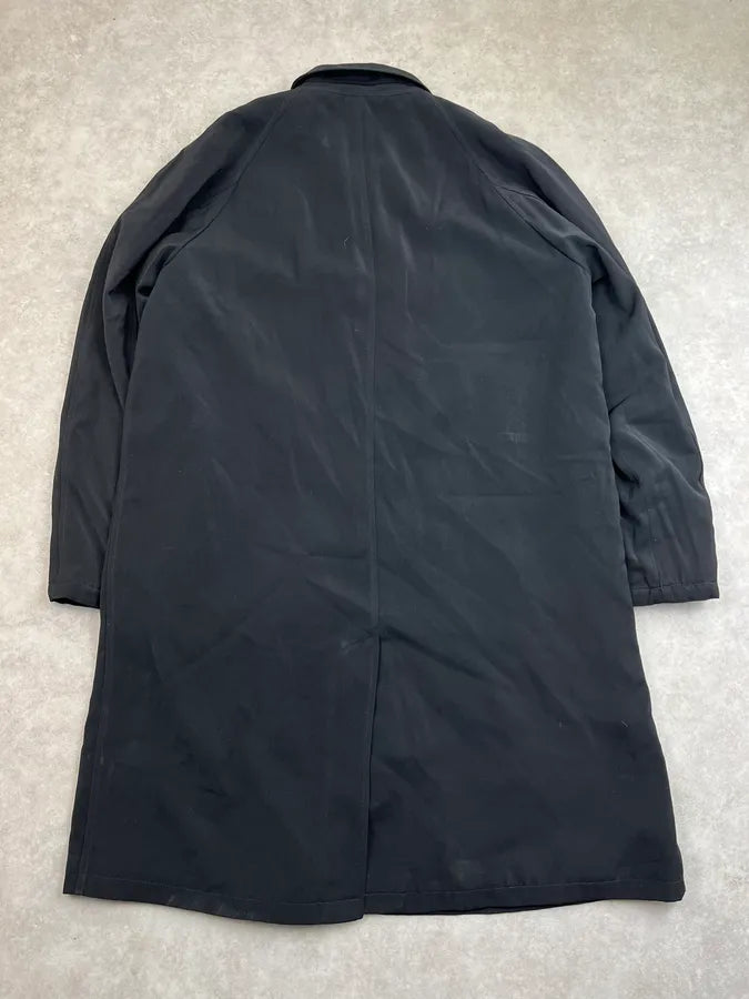 2000s Giorgio Armani Black Long Buttoned Coat ntnrwdL 5