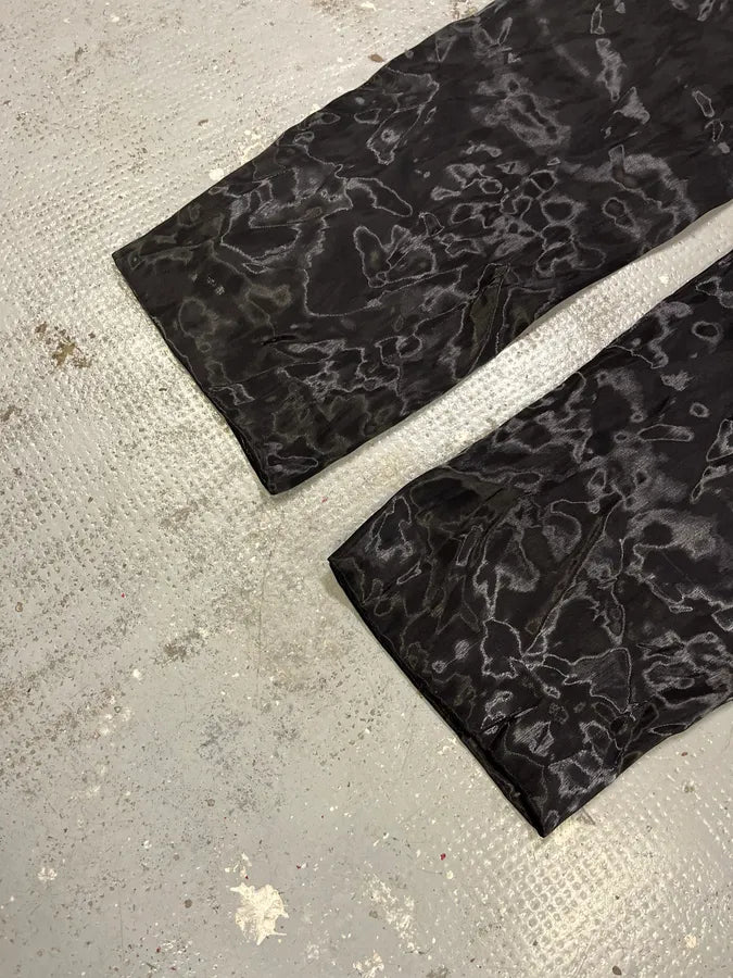 2000s Giorgio Armani Black Satined Light Pants akHbEnY 6