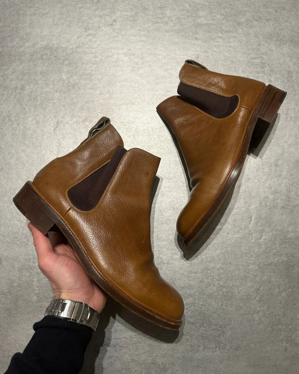 2000s Giorgio Armani Brown Italian Leather Boots zUjXMcH 0