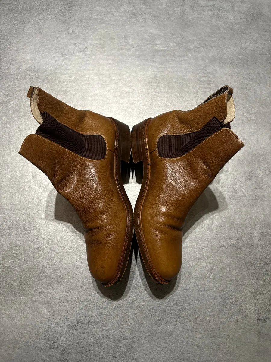 2000s Giorgio Armani Brown Italian Leather Boots zUjXMcH 2