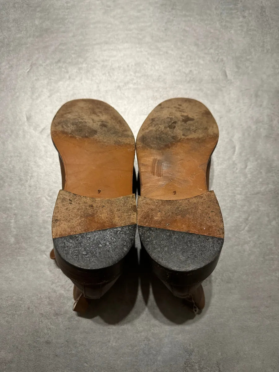 2000s Giorgio Armani Brown Italian Leather Boots zUjXMcH 4