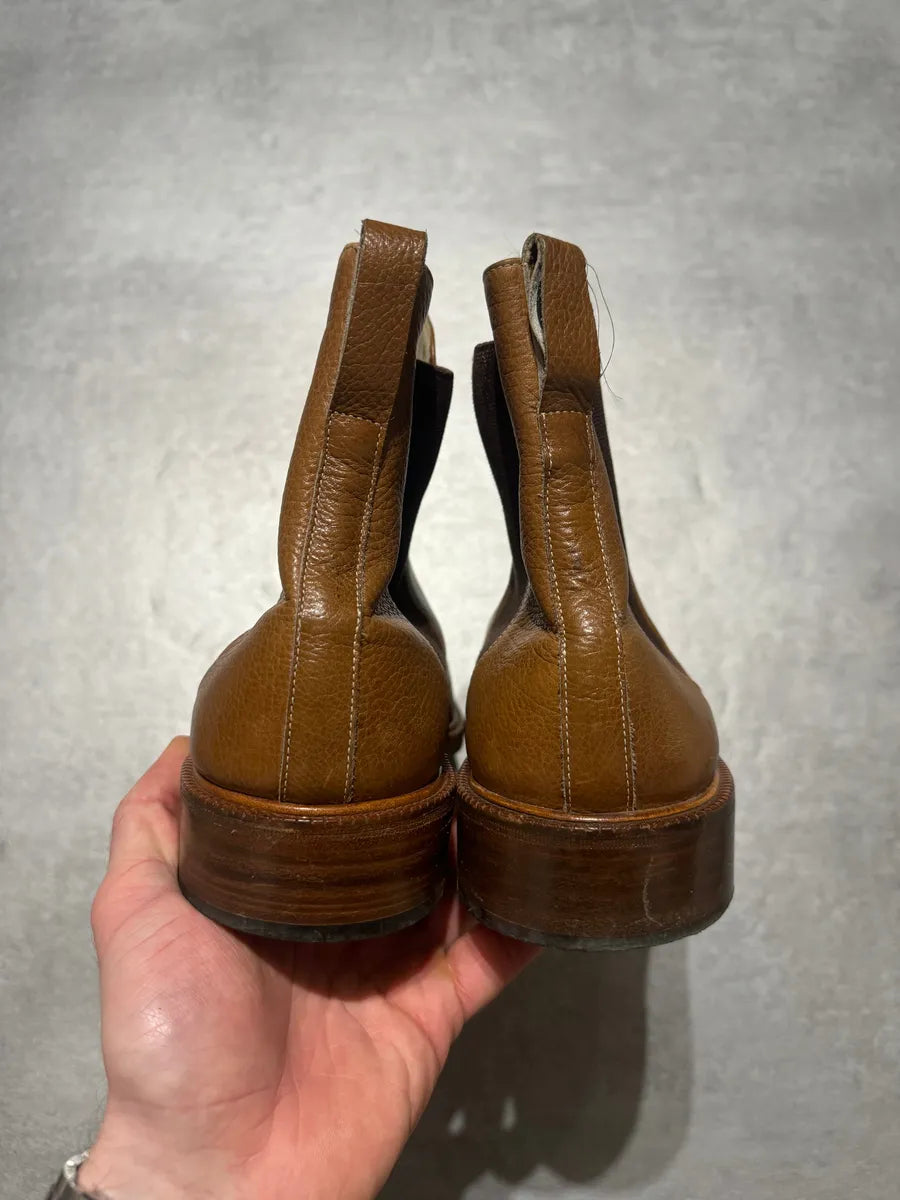 2000s Giorgio Armani Brown Italian Leather Boots zUjXMcH 5