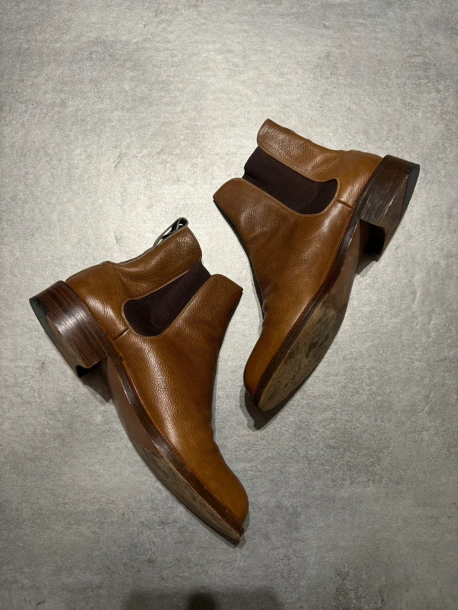 2000s Giorgio Armani Brown Italian Leather Boots zUjXMcH 6