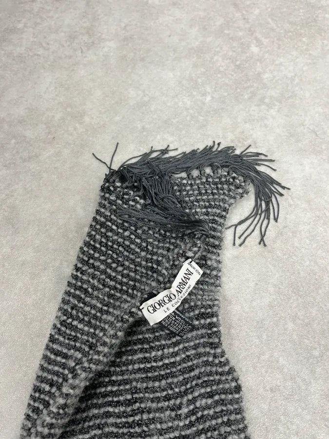 2000s Giorgio Armani Grey Cozy Scarf inxvCHs 3