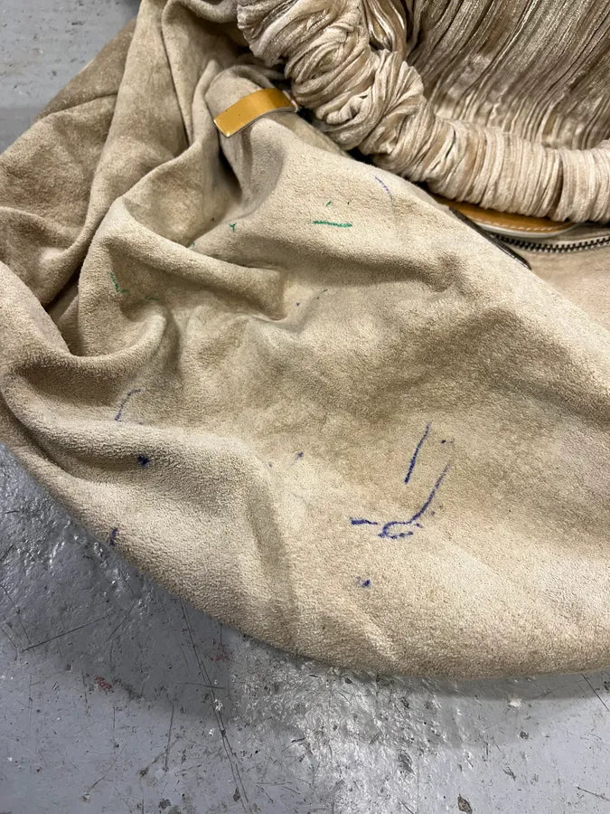 2000s Giorgio Armani Grey Plissed Hand Bag (OS) 5