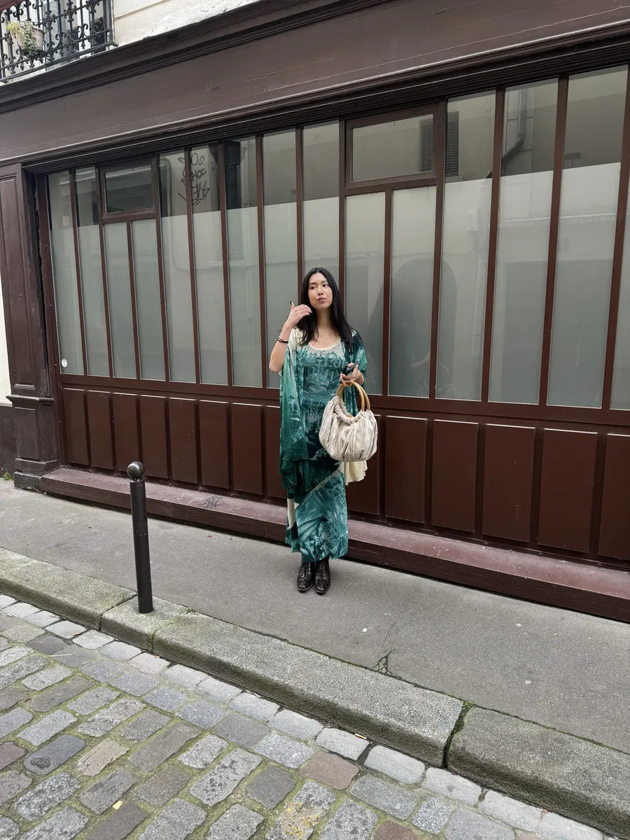 2000s Giorgio Armani Grey Plissed Hand Bag (OS) 6