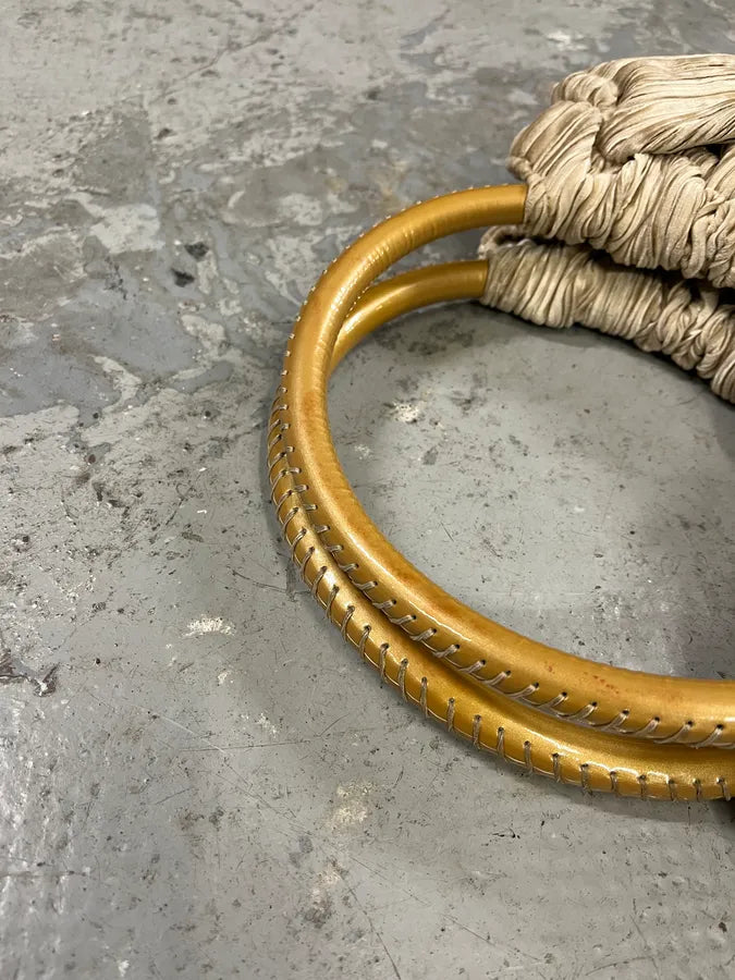 2000s Giorgio Armani Grey Plissed Hand Bag (OS) 7