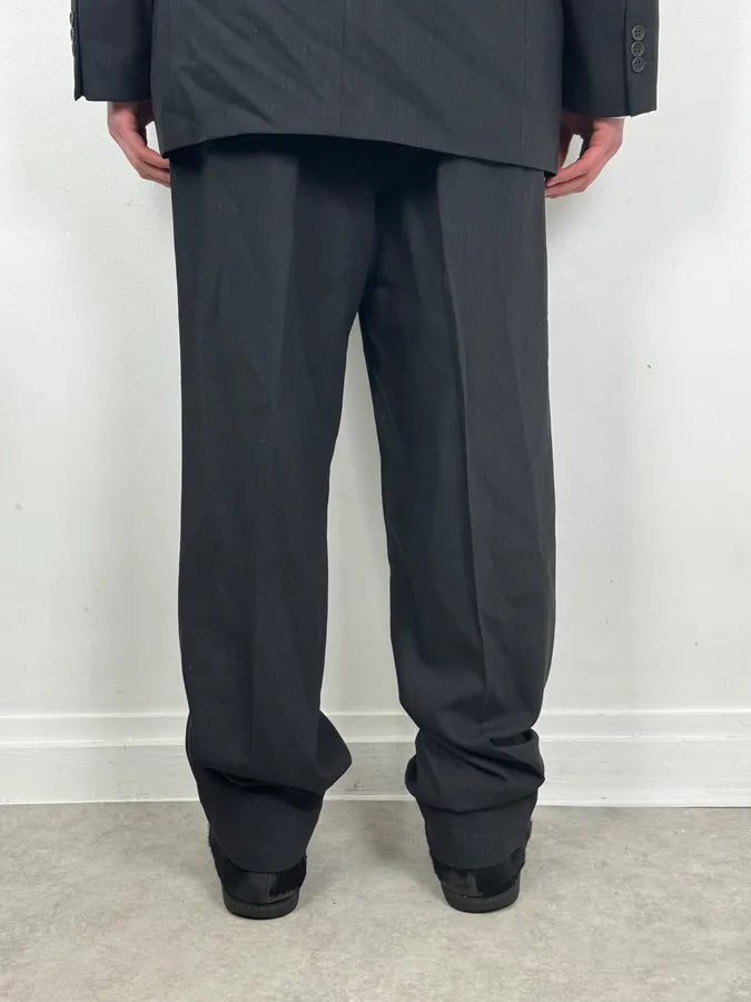 2000s Giorgio Armani Grey Wool Full Italian Suit Set ppEyxuW 13