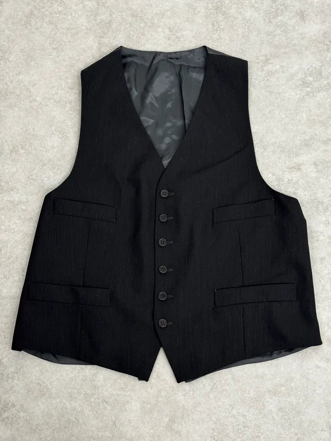 2000s Giorgio Armani Grey Wool Full Italian Suit Set ppEyxuW 5