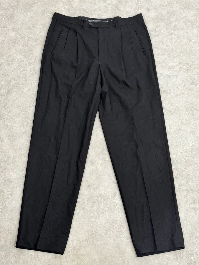 2000s Giorgio Armani Grey Wool Full Italian Suit Set ppEyxuW 9