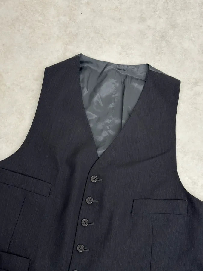 2000s Giorgio Armani Grey Wool Full Italian Suit Set ppEyxuW 18