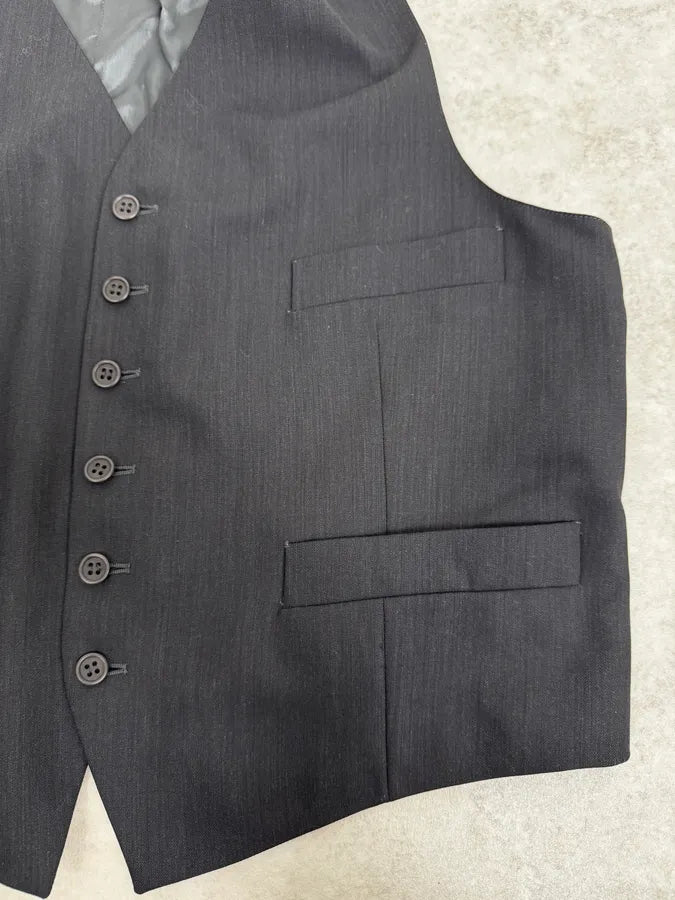 2000s Giorgio Armani Grey Wool Full Italian Suit Set ppEyxuW 20