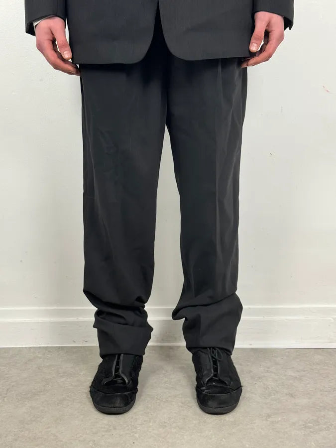 2000s Giorgio Armani Grey Wool Full Italian Suit Set ppEyxuW 11