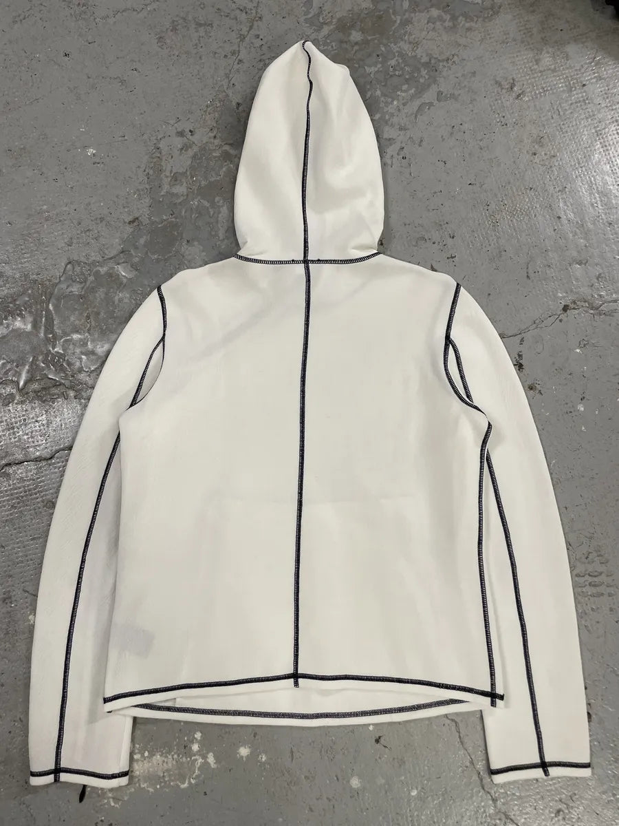 2000s Giorgio Armani White Asymmetrical Zipper Sweater (S/M) Ksyghhd 4