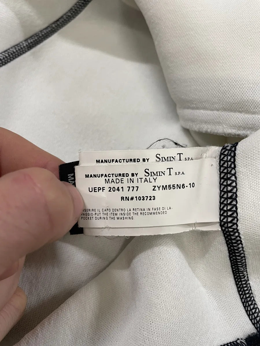 2000s Giorgio Armani White Asymmetrical Zipper Sweater (S/M) Ksyghhd 6