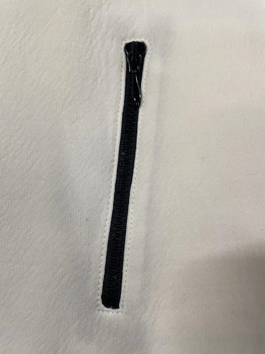 2000s Giorgio Armani White Asymmetrical Zipper Sweater (S/M) Ksyghhd 7