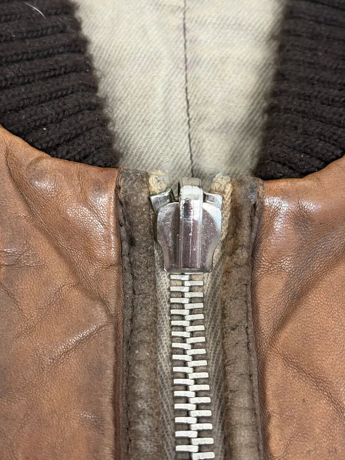 2000s Giorgio Brato Brown Leather Bomber Jacket PEryohP 9