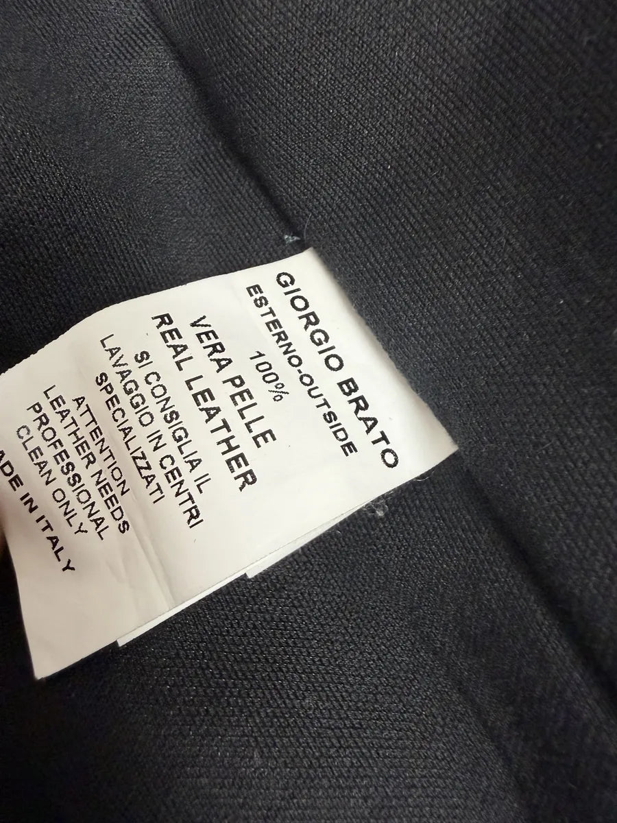 2000s Giorgio Brato Aged Raw Brown Leather Jacket AwOzInU 12