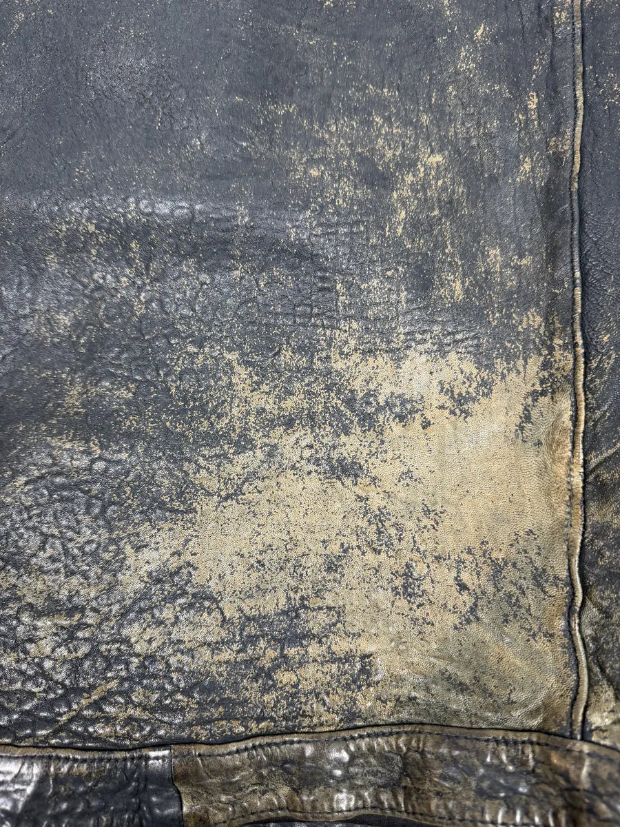 2000s Giorgio Brato Aged Raw Brown Leather Jacket AwOzInU 9