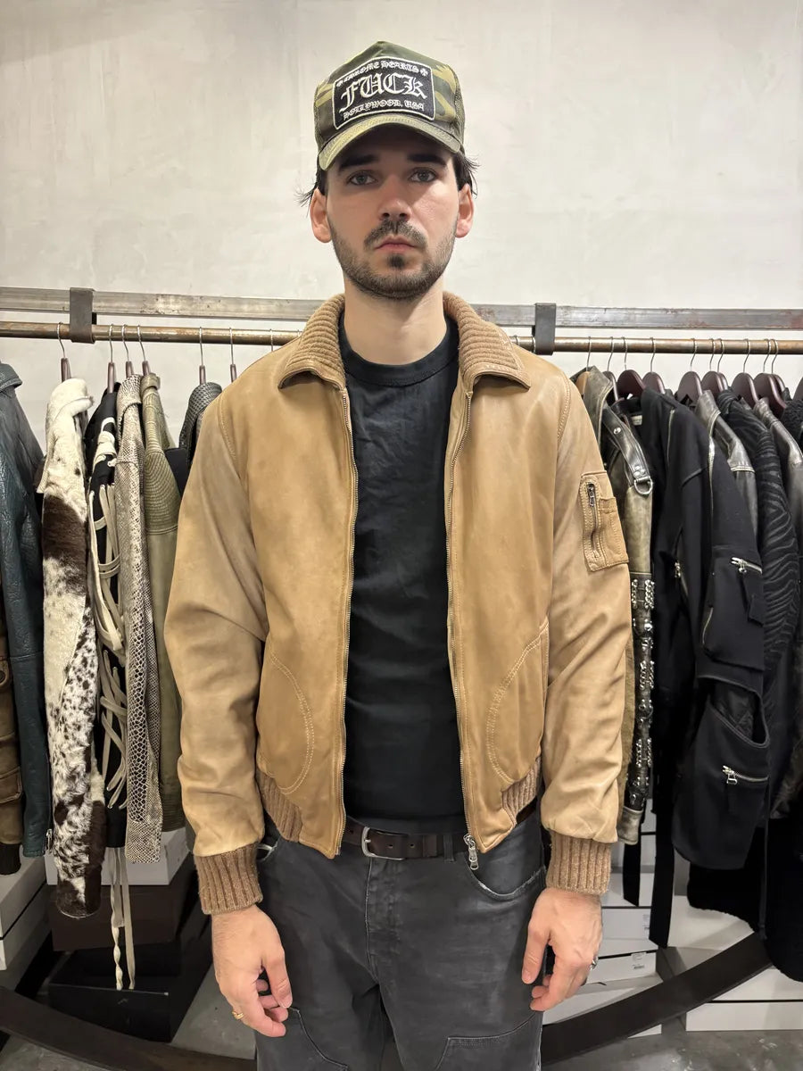 2000s Giorgio Brato Beige Camel Leather Jacket  SpEcYtp 2