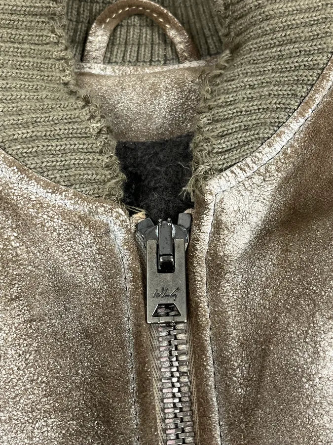 2000s Giorgio Brato Beige Suede Washed Bomber Jacket kfndDia 8