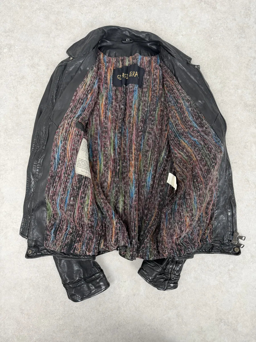 2000s Giorgio Brato Black Avant-Garde Leather Jacket ARUWhcs 4