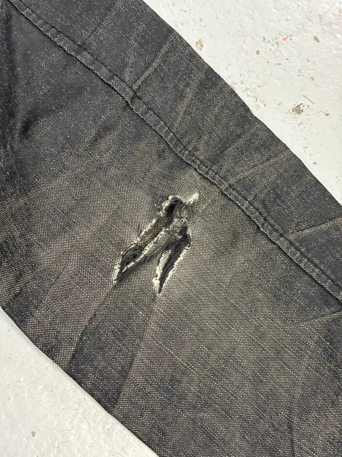 2000s Giorgio Brato Black Faded Distressed Leather Bomber Jacket aMmfBgD 9