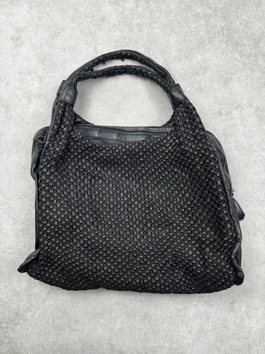 2000s Giorgio Brato Black Woven Leather Bag ucRBSFE 2