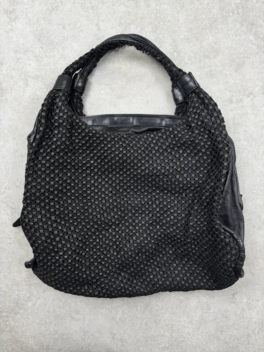 2000s Giorgio Brato Black Woven Leather Bag ucRBSFE 5