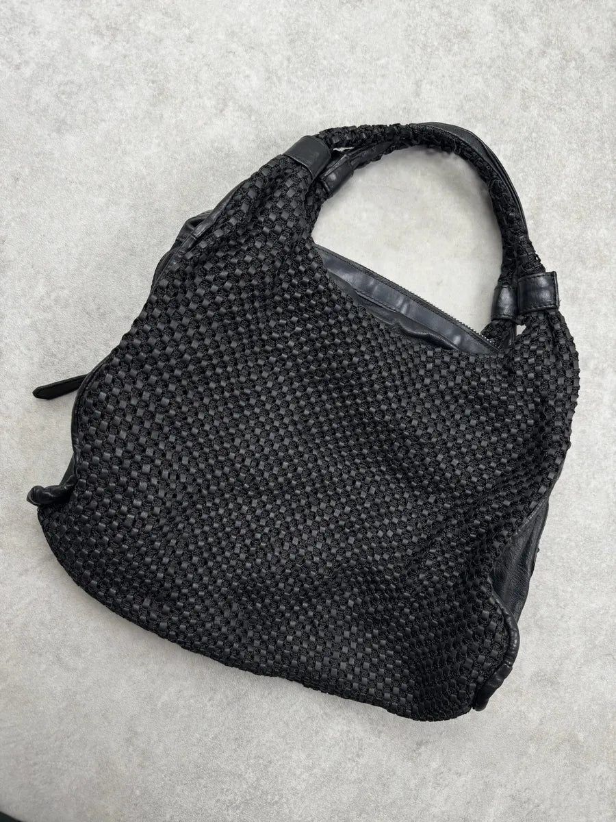 2000s Giorgio Brato Black Woven Leather Bag ucRBSFE 6