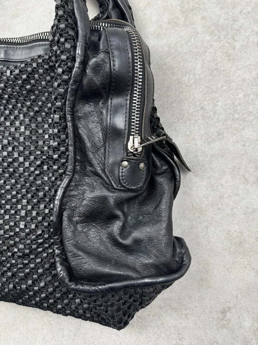 2000s Giorgio Brato Black Woven Leather Bag ucRBSFE 4